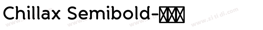 Chillax Semibold字体转换